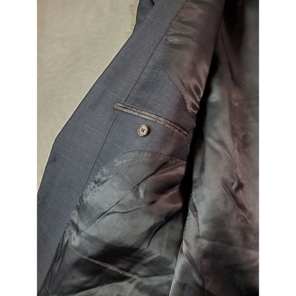 Lauren Ralph Lauren Blazer Coat Mens Size 44L Gray Single Breasted Two Button - Picture 9 of 14
